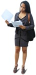 Cut out people - Businesswoman Standing 0010 | MrCutout.com - miniature