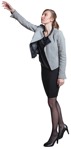 Businesswoman standing cut out people (2978) - miniature
