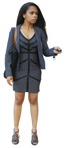 Cut out people - Businesswoman Standing 0015 | MrCutout.com - miniature