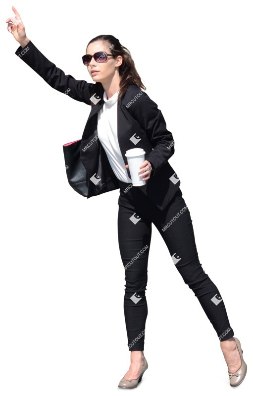 Businesswoman standing person png (6424)