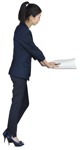 Businesswoman standing people png (7730) - miniature