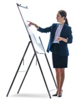 Businesswoman standing cut out people (8372) - miniature