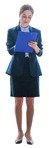 Businesswoman standing cut out people (8374) - miniature