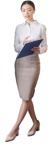 Businesswoman standing png people (8873) - miniature