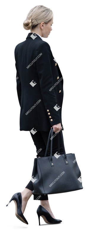 Businesswoman walking entourage people (19539) Businesswoman walking entourage people (19539)