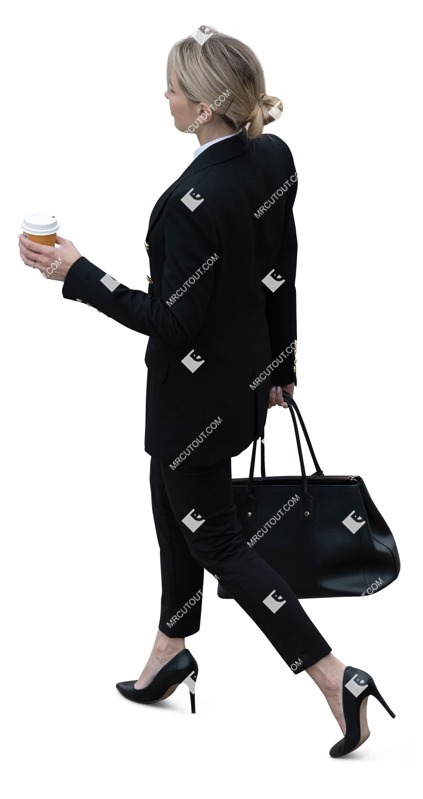 Businesswoman walking entourage people (19538) Businesswoman walking entourage people (19538)