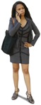 Cut out people - Businesswoman With A Smartphone Standing 0002 | MrCutout.com - miniature