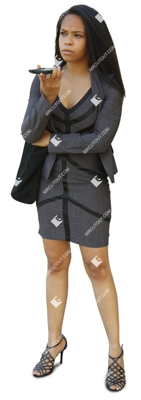 Businesswoman with a smartphone standing human png (1784)