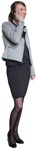 Businesswoman with a smartphone standing  (2765) - miniature