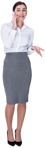 Businesswoman with a smartphone standing  (5320) - miniature