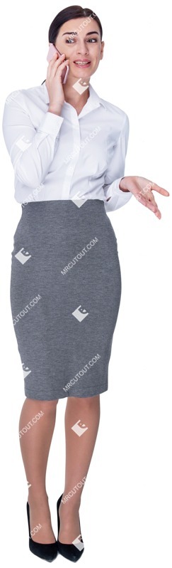 Businesswoman with a smartphone standing people png (5320)