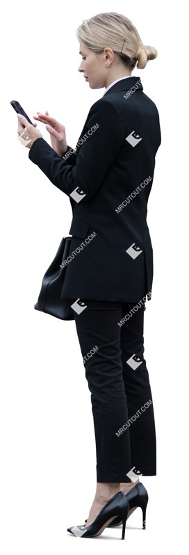 Businesswoman with a smartphone standing png people (19455)