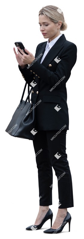 Businesswoman with a smartphone standing png people (19454)