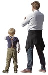 Child family boy father standing  (2216) - miniature