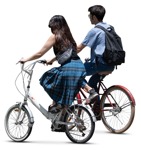 Couple cycling person png (16996) - miniature