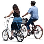 Couple cycling person png (16997) - miniature