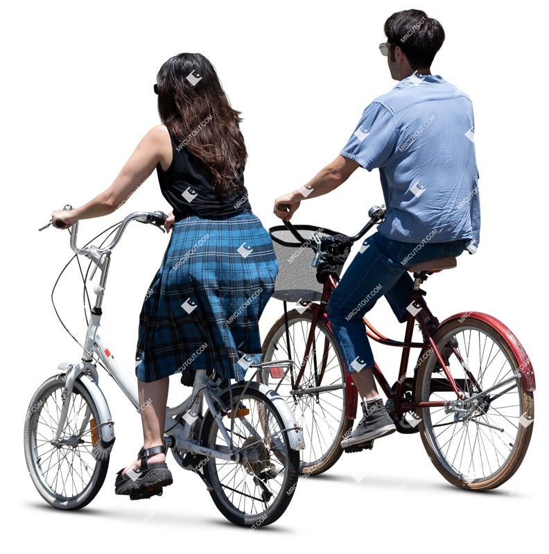 Couple cycling person png (16997)