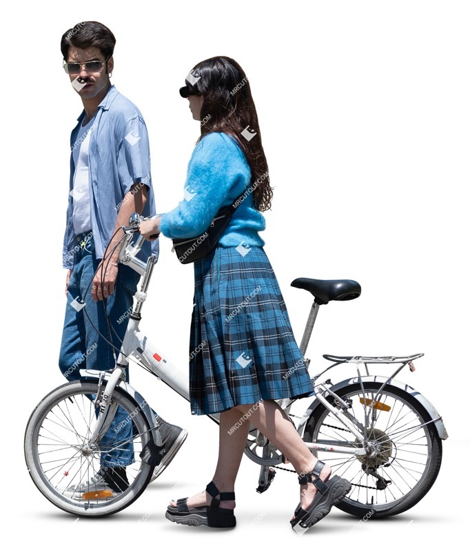 Couple cycling person png (17355)