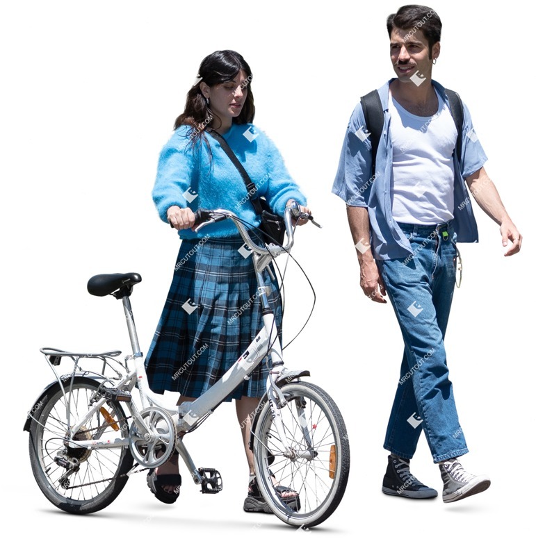 Couple cycling person png (19124)