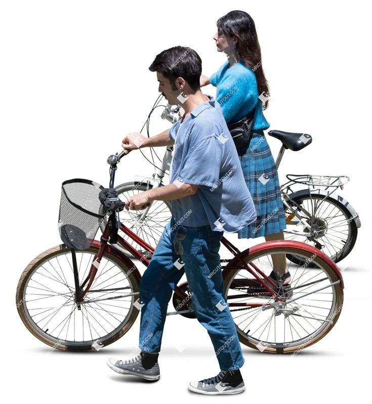 Couple cycling cut out pictures (17842)