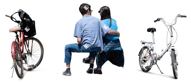Couple cycling cut out pictures (17703)