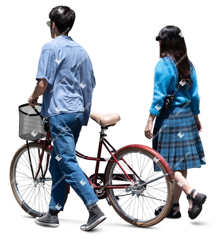 Couple cycling people png (16697)