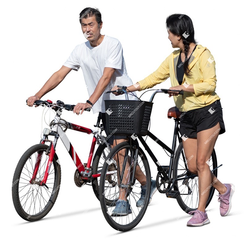 Couple cycling png people (17792)