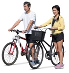 Couple cycling png people (18575) - miniature