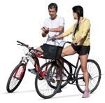 Couple cycling png people (18574) - miniature