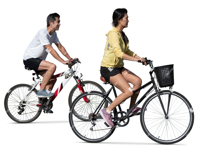 Couple cycling png people (18428)