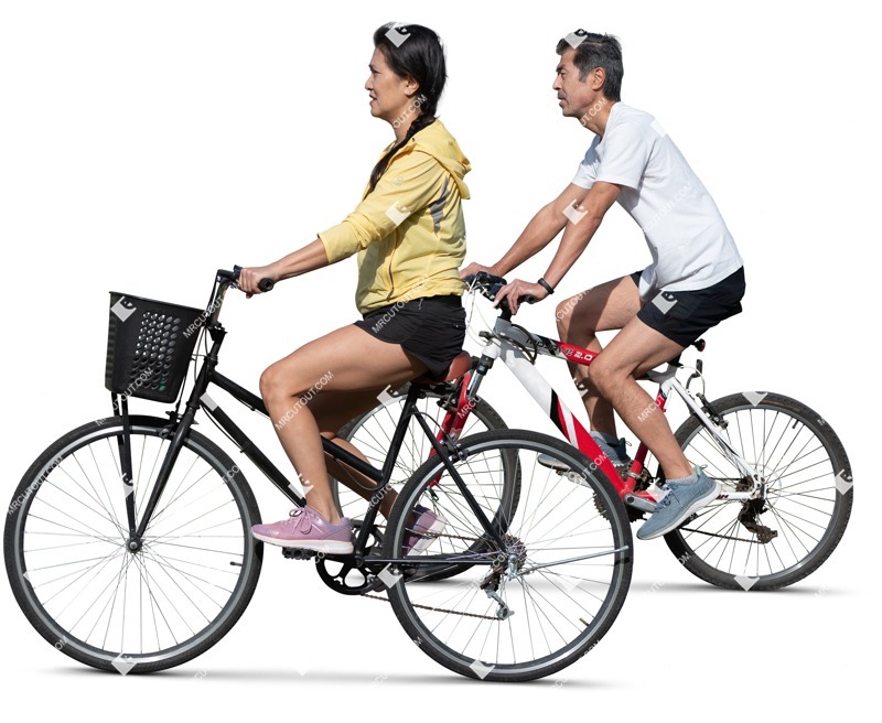 Couple cycling png people (18431)