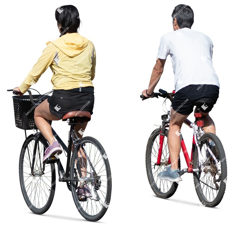 Couple cycling png people (18427)