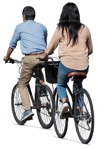Couple cycling png people (17155) - miniature