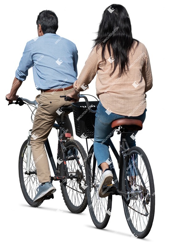 Couple cycling png people (17155)