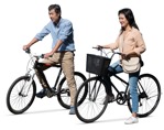 Couple cycling  (17310) - miniature