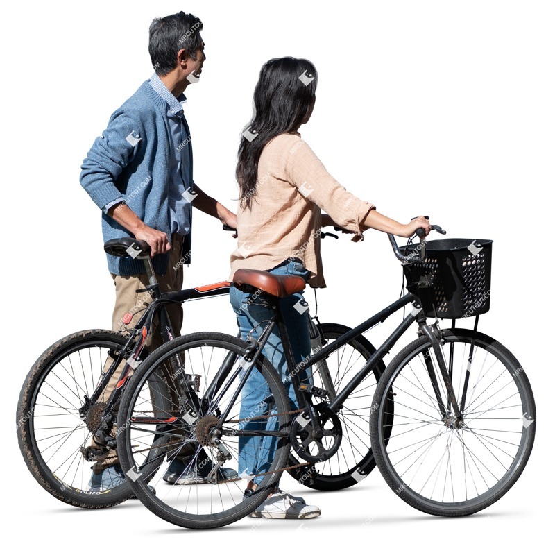 Couple cycling person png (19152)