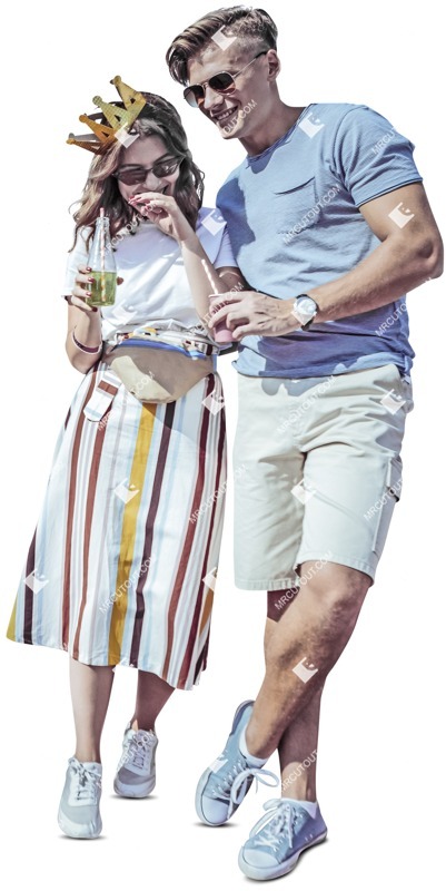 Couple drinking people cutouts (5894)