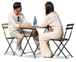 Couple drinking people png (18415) - miniature
