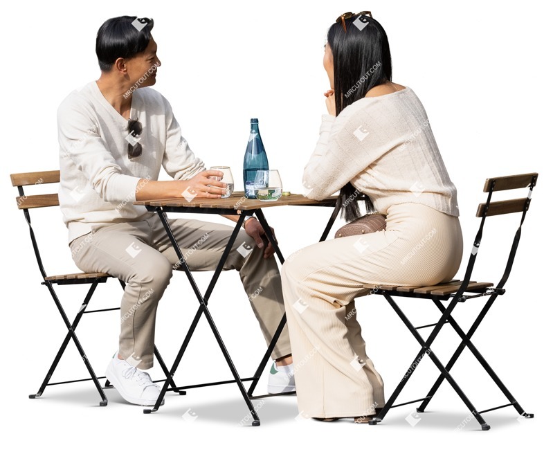 Couple drinking people png (18415)