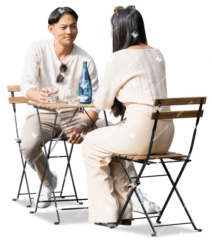 Couple drinking people png (17983)