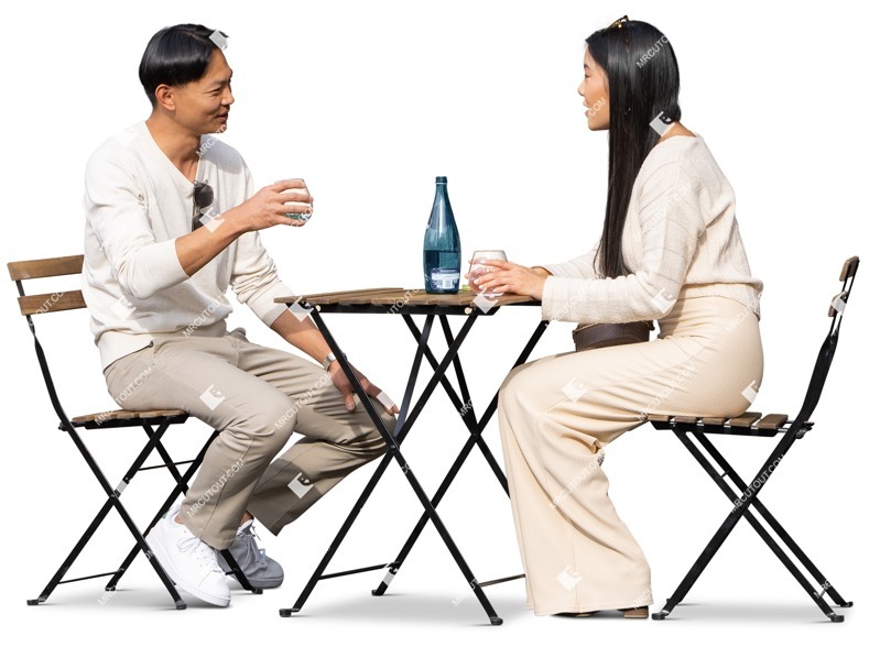 Couple drinking people png (18416)