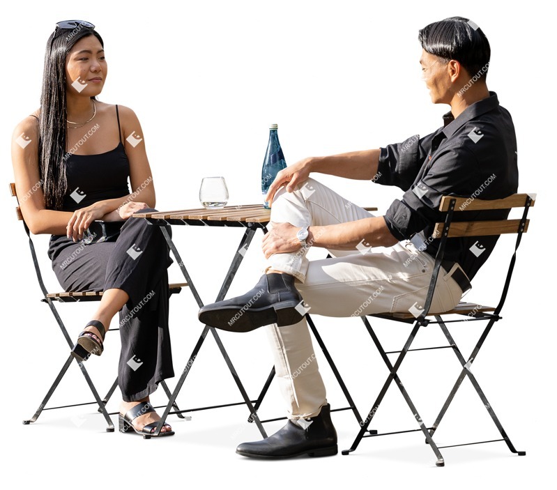 Couple drinking people png (18617)