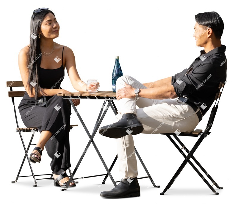 Couple drinking people png (18616)