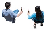 Couple drinking person png (17746) - miniature