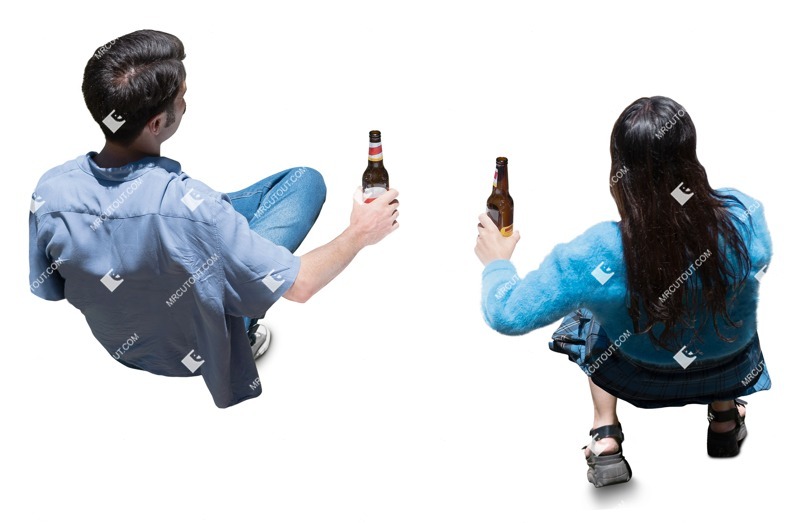 Couple drinking person png (17746)