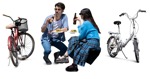 Couple drinking people png (17386) - miniature