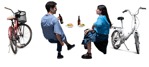 Couple drinking people png (17385) - miniature