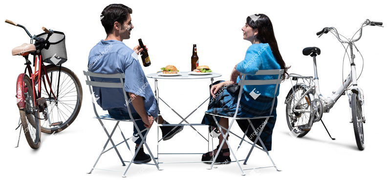 Couple drinking people png (20059)