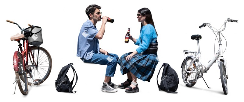 Couple drinking photoshop people (17384)