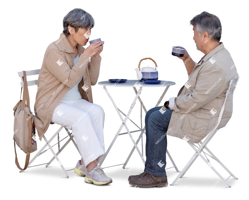 Couple drinking people png (18679)